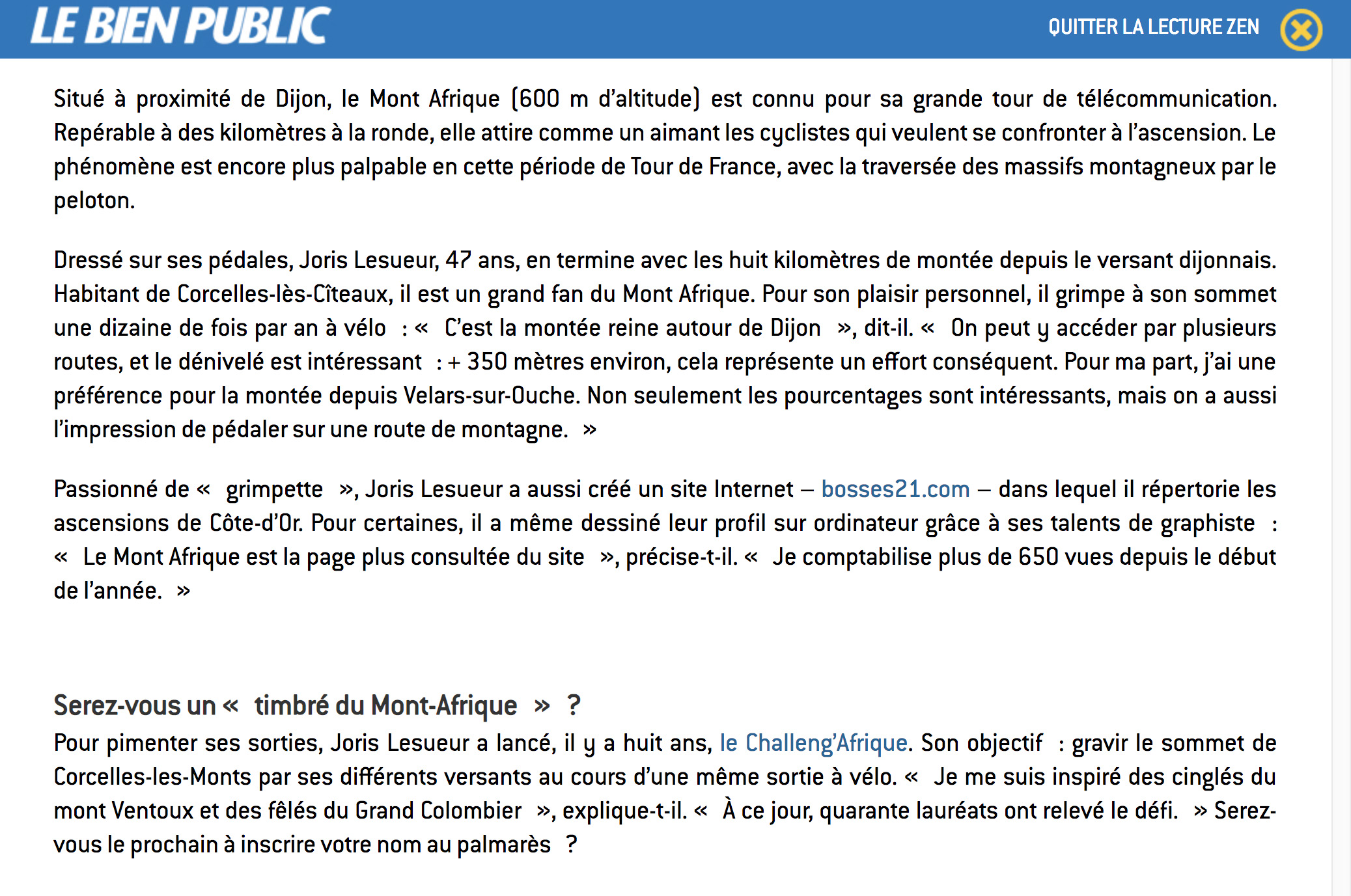 Bosses 21 A L Honneur Sur Le Bien Public Les Bosses De Cote D Or A Velo